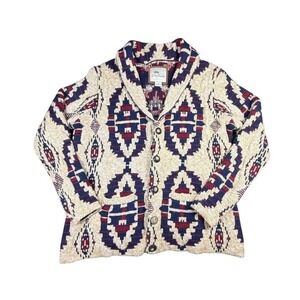Bob Timberlake Womens Southwestern Chunky Shawl Collar Cardigan Sweater 2XL